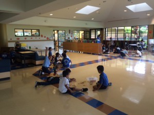 When it is raining, we have indoor recess in the pod area.  