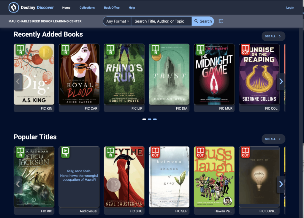 Follett Destiny catalog