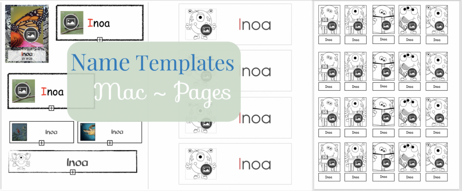 Name Templates in Pages
