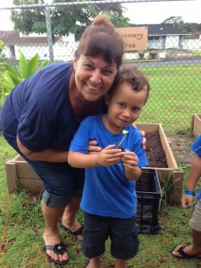 Every keiki was able to plant their kalo or lā'ī plant. 